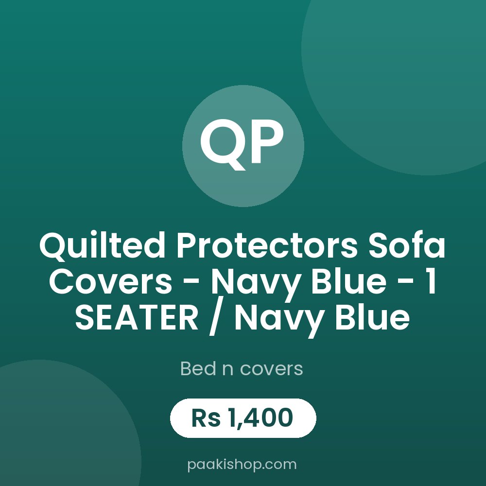 Quilted Protectors Sofa Covers - Navy Blue - 1 SEATER / Navy Blue