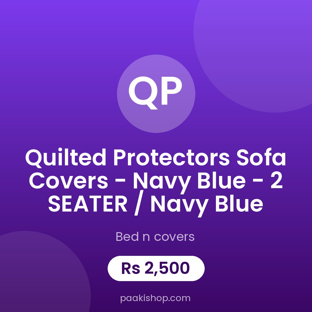 Quilted Protectors Sofa Covers - Navy Blue - 2 SEATER / Navy Blue