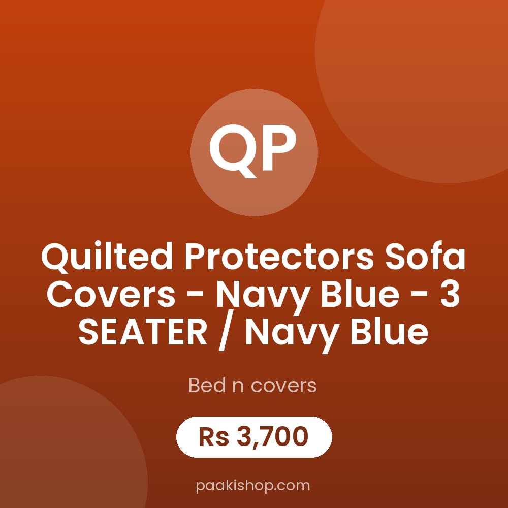 Quilted Protectors Sofa Covers - Navy Blue - 3 SEATER / Navy Blue
