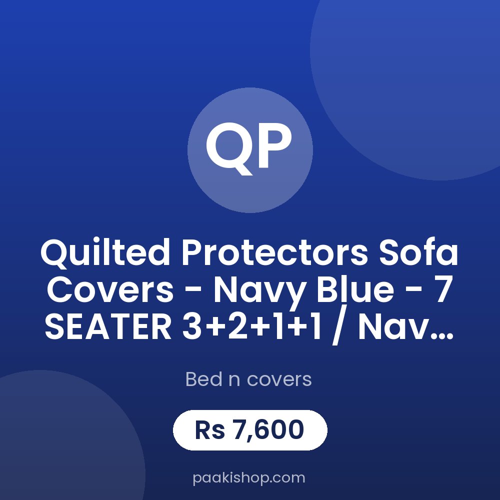 Quilted Protectors Sofa Covers - Navy Blue - 7 SEATER 3+2+1+1 / Navy Blue