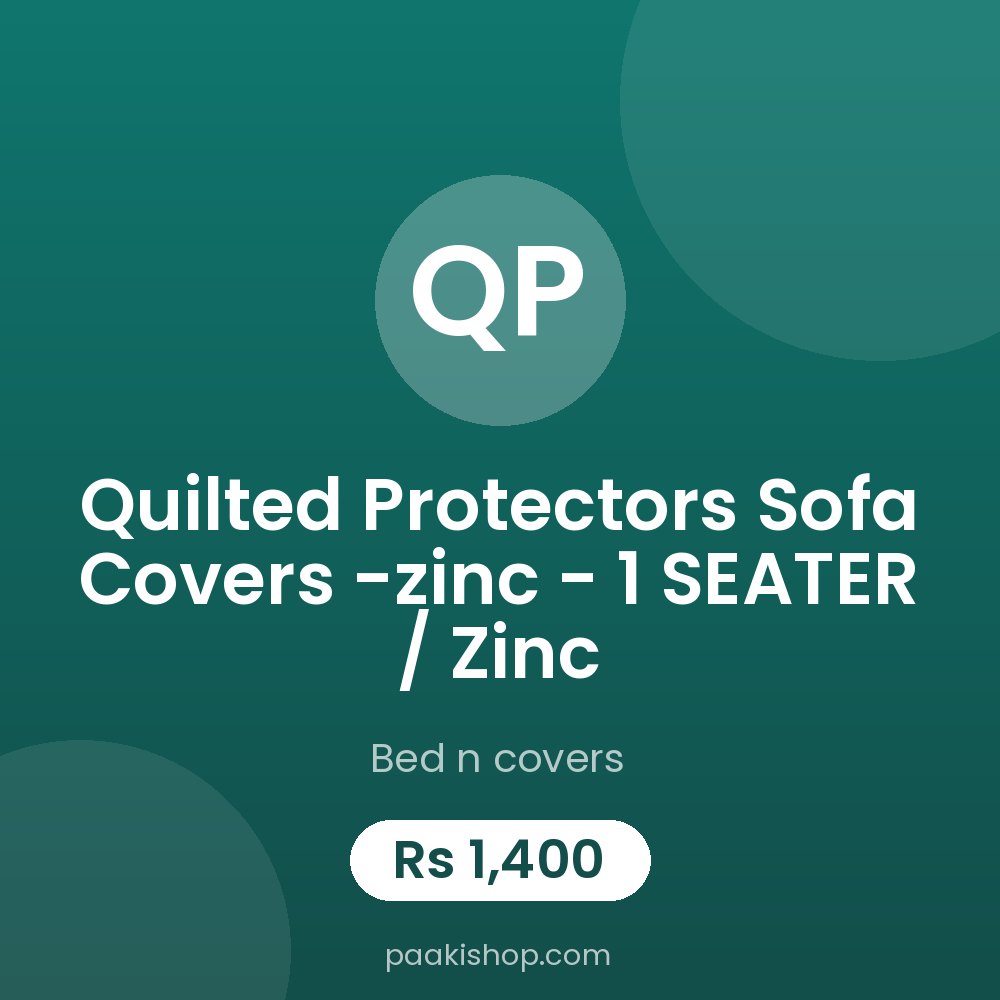 Quilted Protectors Sofa Covers -zinc - 1 SEATER / zinc