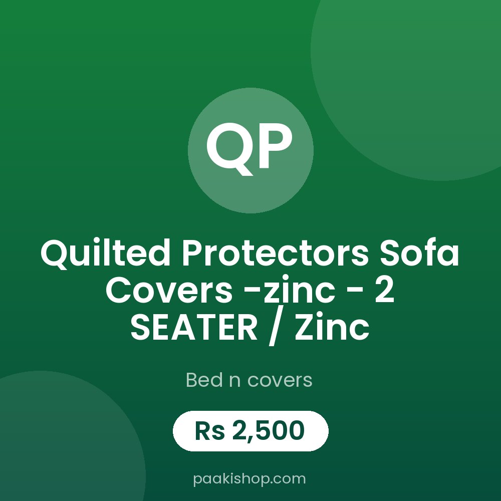Quilted Protectors Sofa Covers -zinc - 2 SEATER / zinc