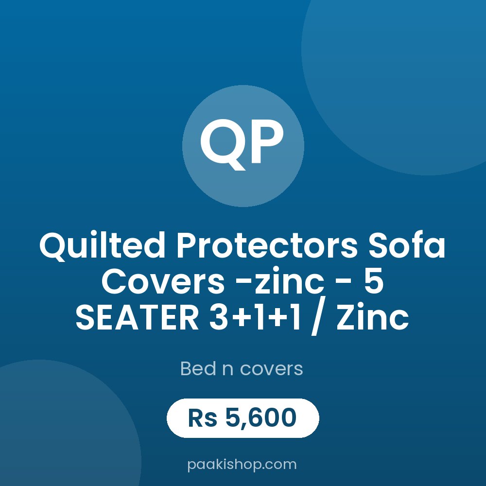 Quilted Protectors Sofa Covers -zinc - 5 SEATER  3+1+1 / zinc
