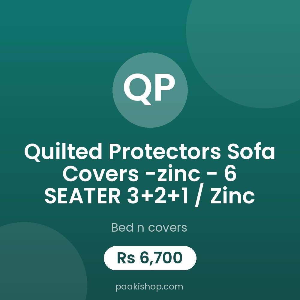 Quilted Protectors Sofa Covers -zinc - 6 SEATER 3+2+1 / zinc