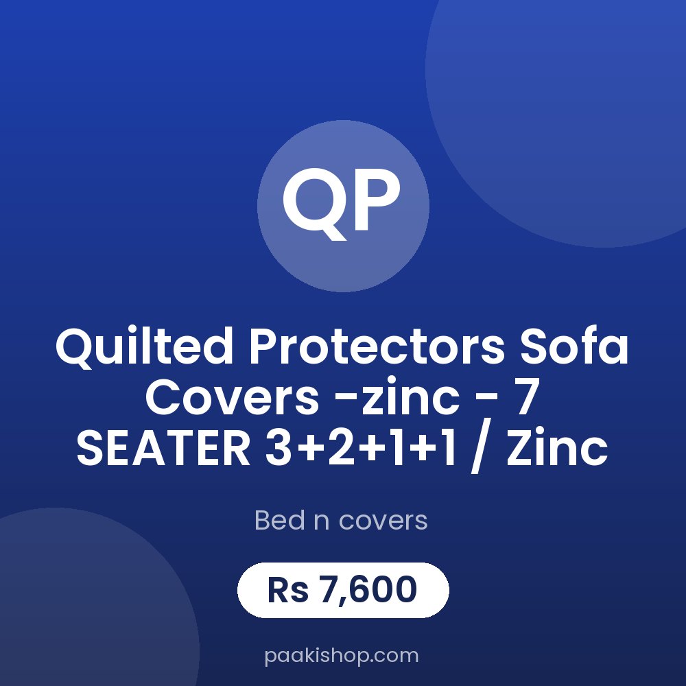 Quilted Protectors Sofa Covers -zinc - 7 SEATER 3+2+1+1 / zinc