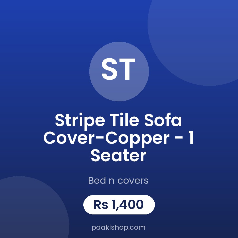 Stripe Tile Sofa Cover-Copper - 1 Seater