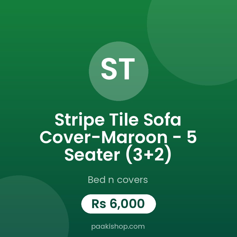 Stripe Tile Sofa Cover-Maroon - 5 Seater (3+2)