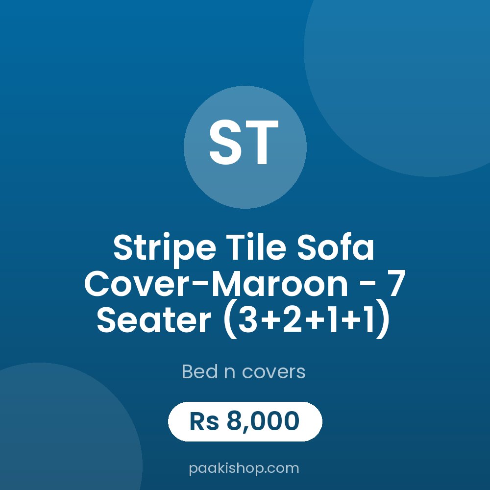 Stripe Tile Sofa Cover-Maroon - 7 Seater (3+2+1+1)