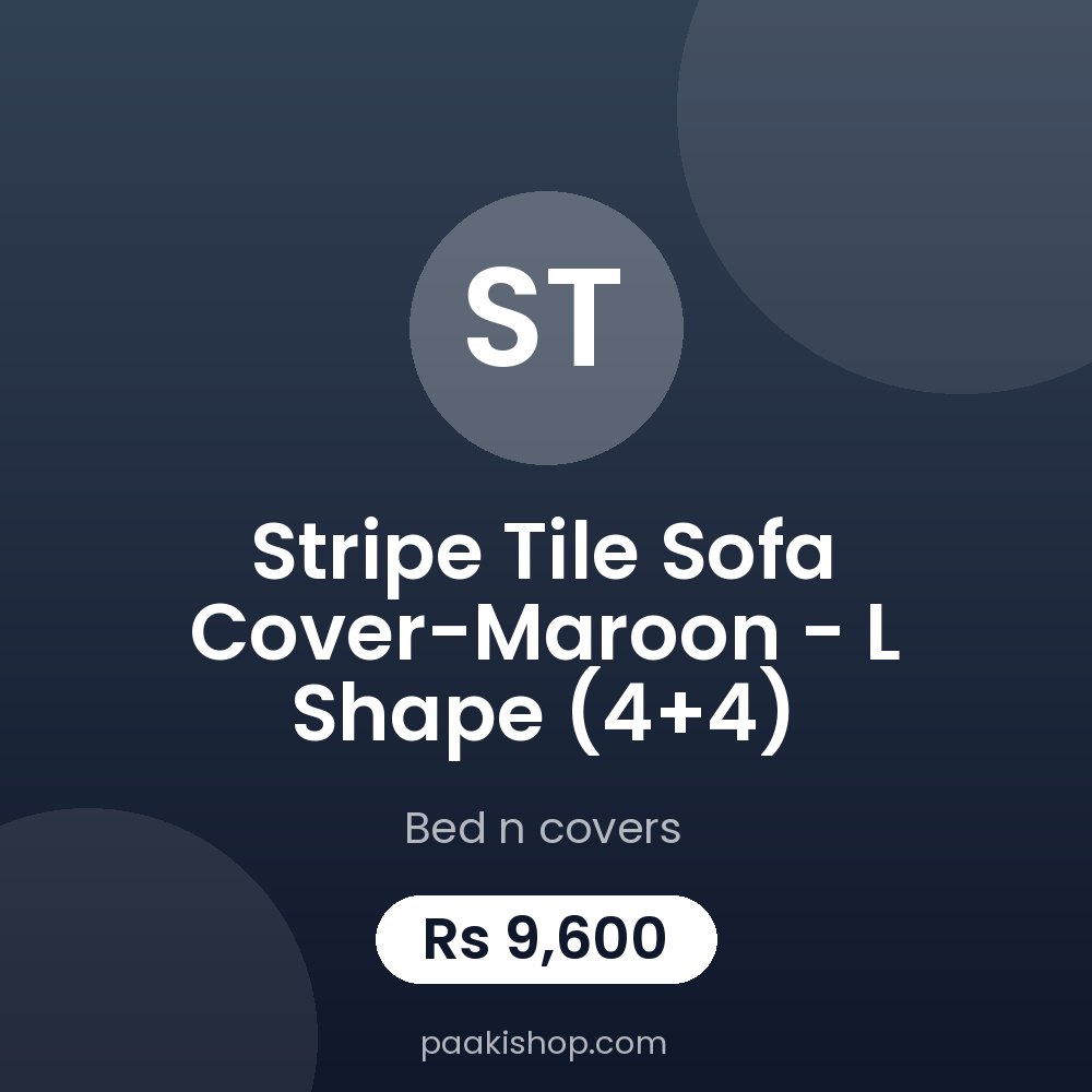 Stripe Tile Sofa Cover-Maroon - L Shape (4+4)