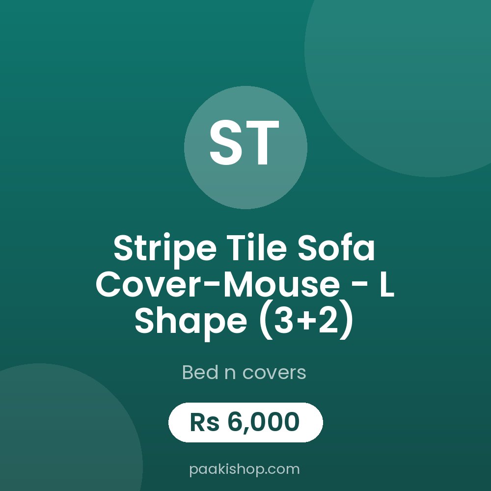 Stripe Tile Sofa Cover-Mouse - L Shape (3+2)