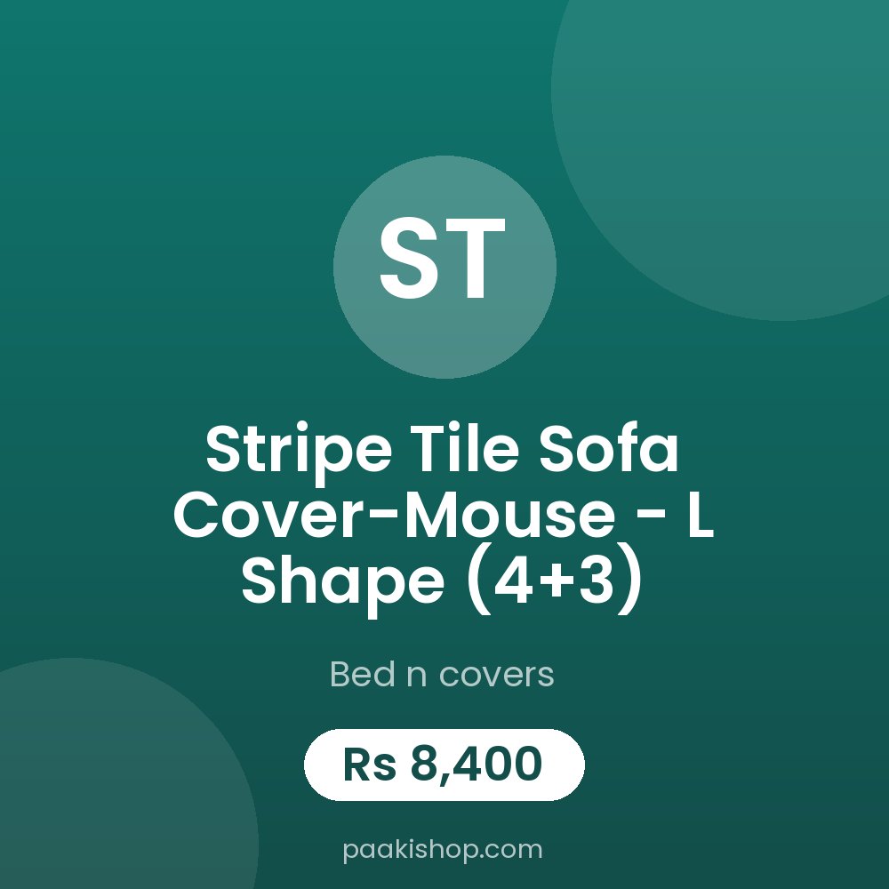 Stripe Tile Sofa Cover-Mouse - L Shape (4+3)