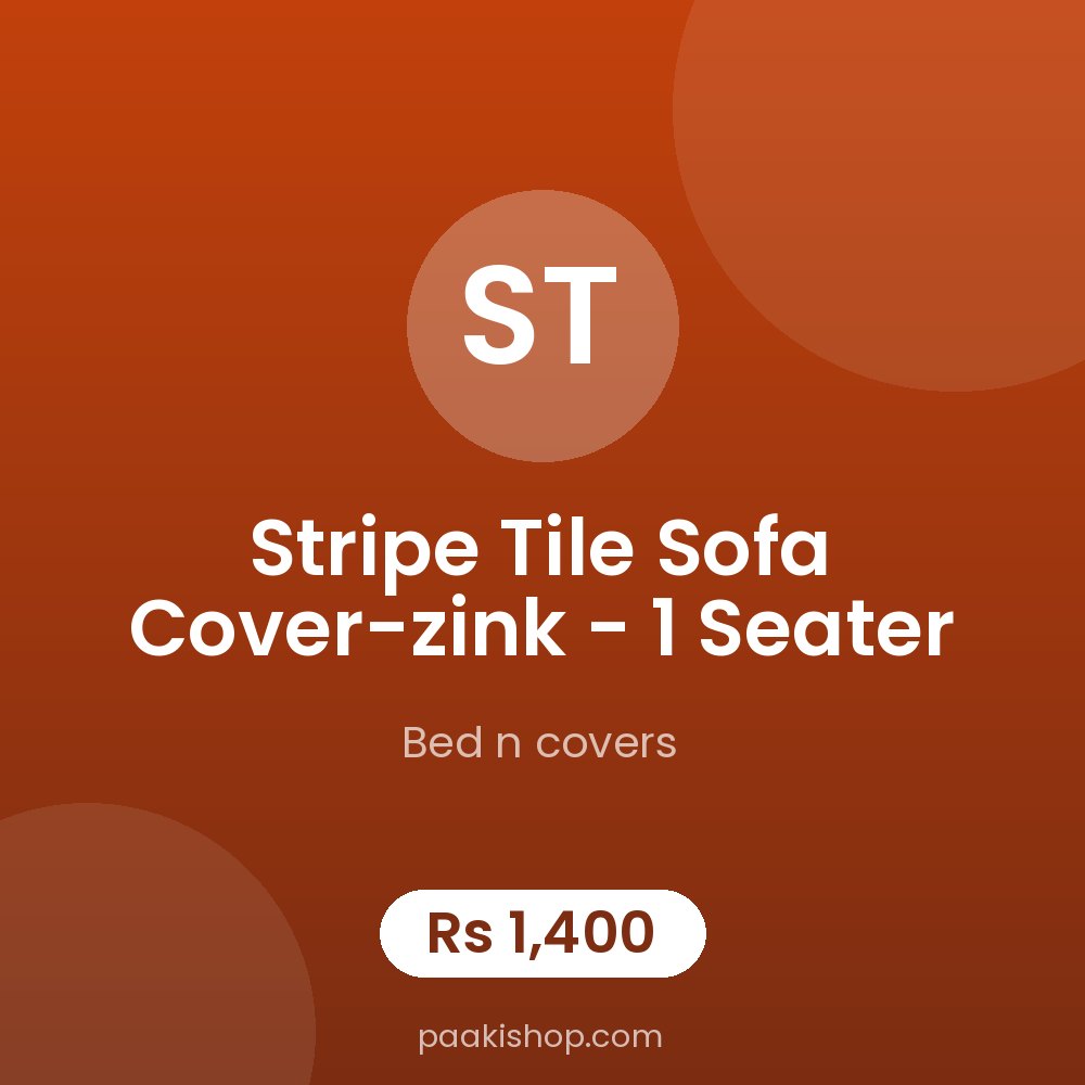 Stripe Tile Sofa Cover-zink - 1 Seater