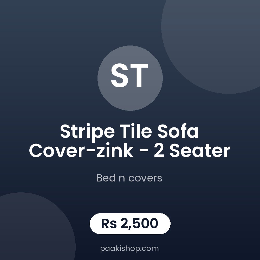 Stripe Tile Sofa Cover-zink - 2 Seater