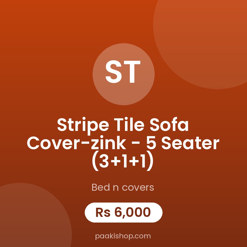 Stripe Tile Sofa Cover-zink - 5 Seater (3+1+1)