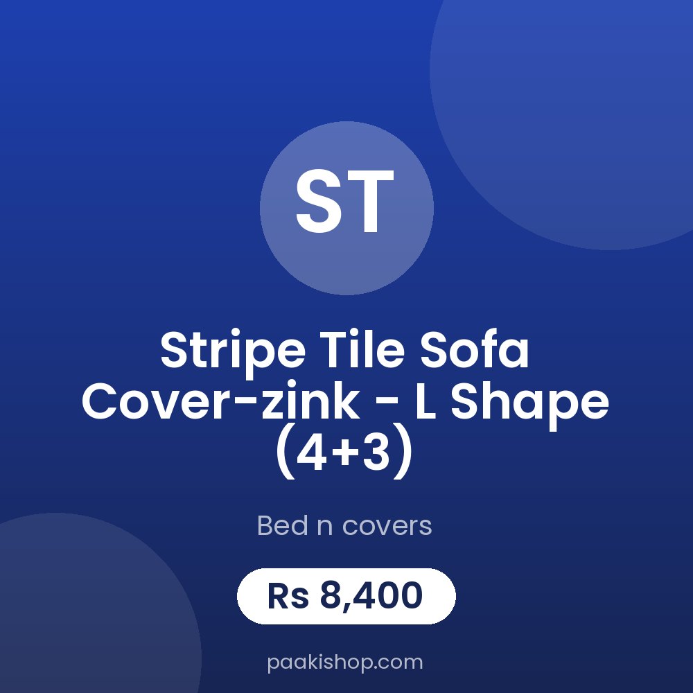 Stripe Tile Sofa Cover-zink - L Shape (4+3)
