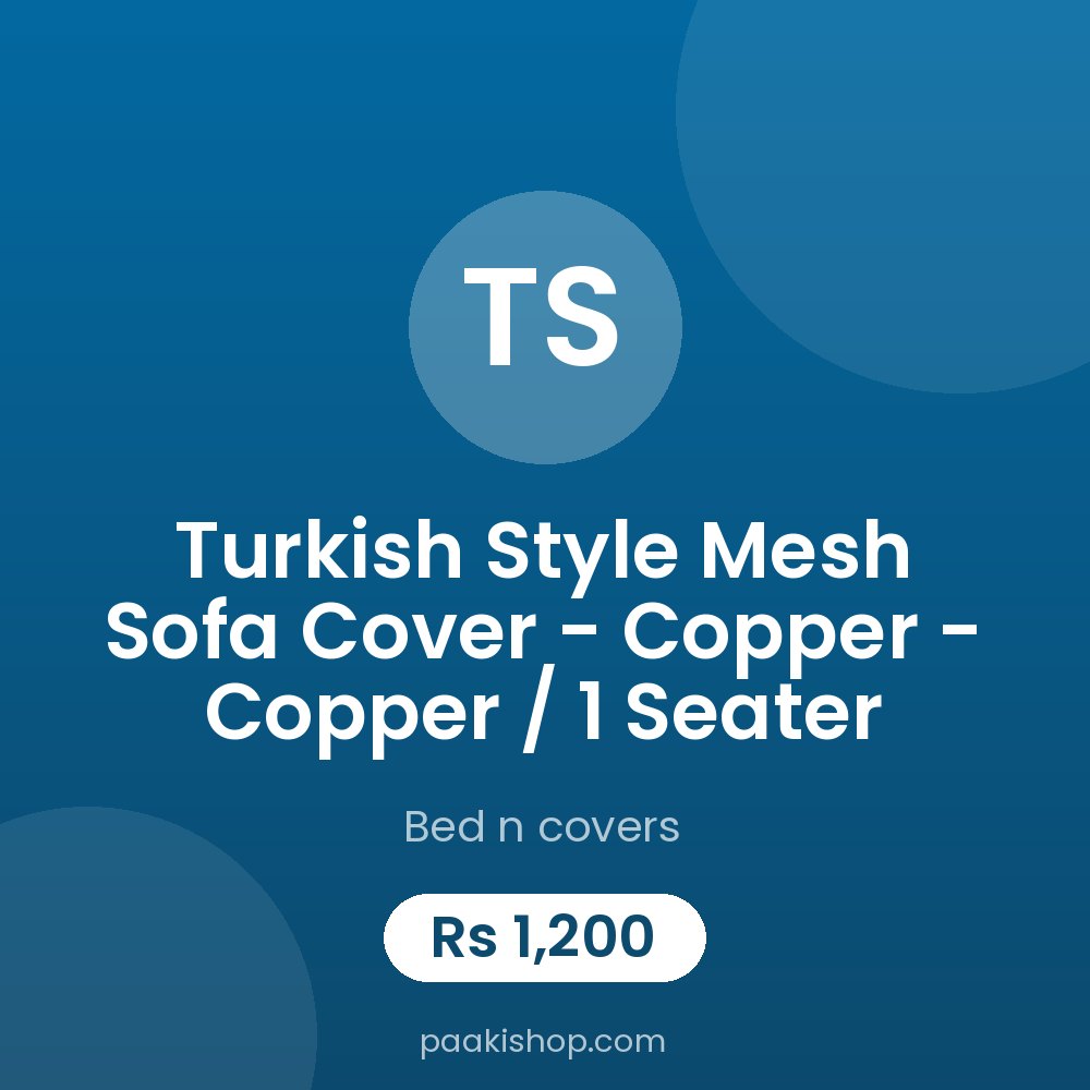 Turkish style Mesh Sofa Cover - Copper - Copper / 1 seater