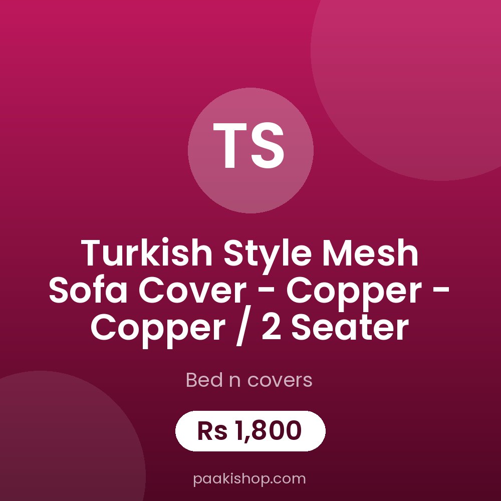 Turkish style Mesh Sofa Cover - Copper - Copper / 2 seater