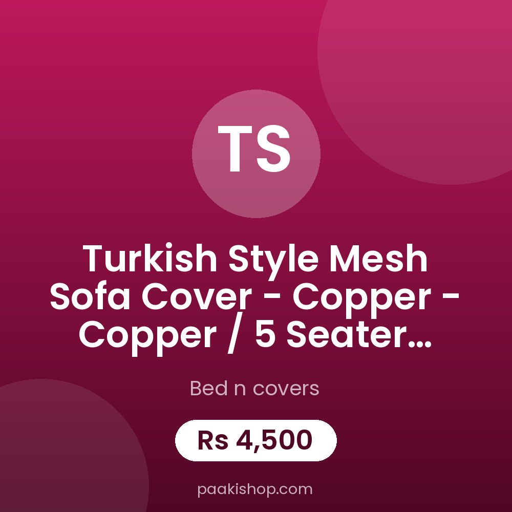 Turkish style Mesh Sofa Cover - Copper - Copper / 5 seater 3+1+1