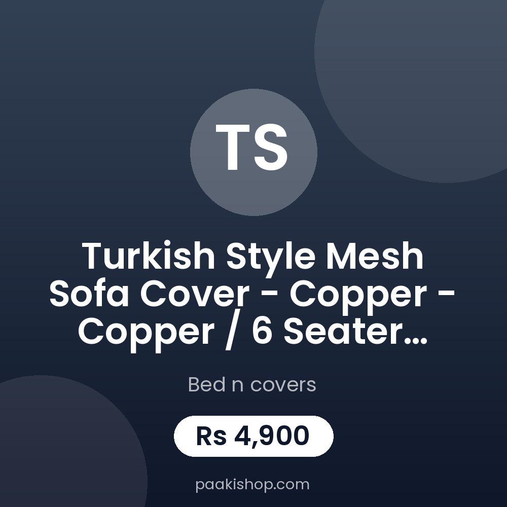 Turkish style Mesh Sofa Cover - Copper - Copper / 6 seater 3+2+1