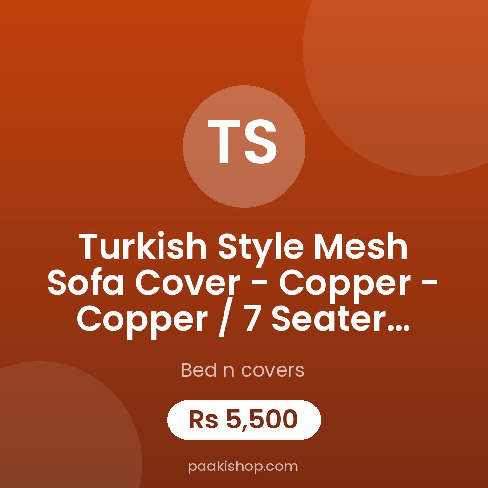 Turkish style Mesh Sofa Cover - Copper - Copper / 7 seater 3+2+1+1