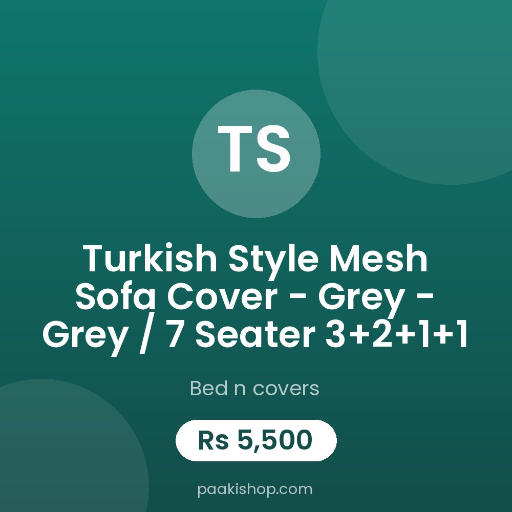 Turkish style Mesh Sofa Cover - Grey - Grey / 7 seater 3+2+1+1