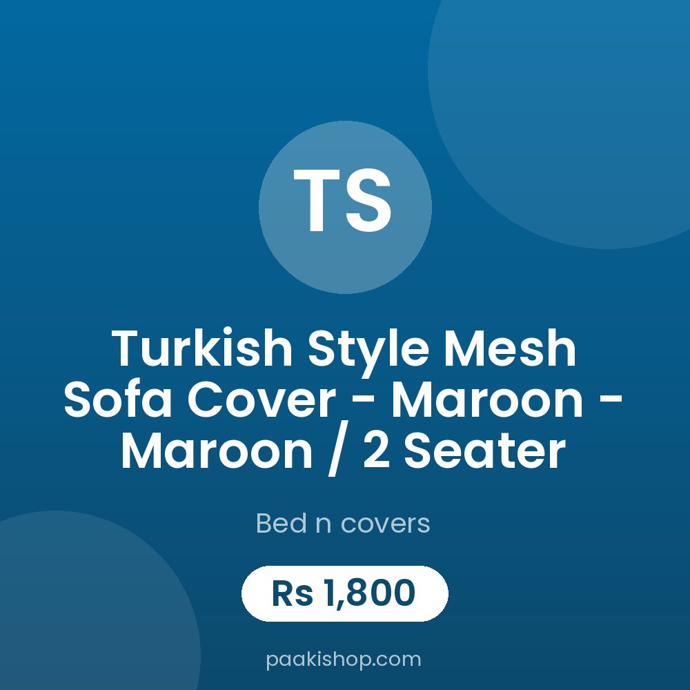 Turkish style Mesh Sofa Cover - Maroon - Maroon / 2 seater