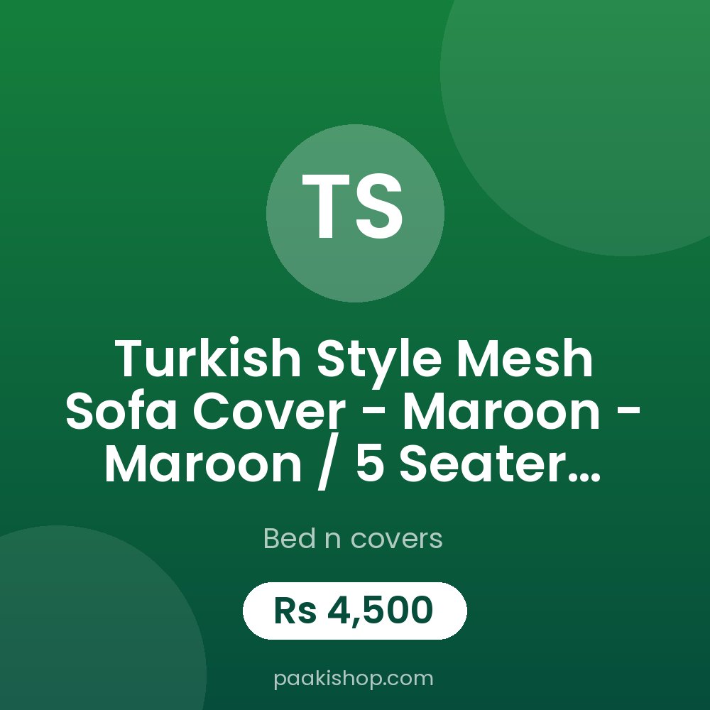 Turkish style Mesh Sofa Cover - Maroon - Maroon / 5 seater 3+1+1