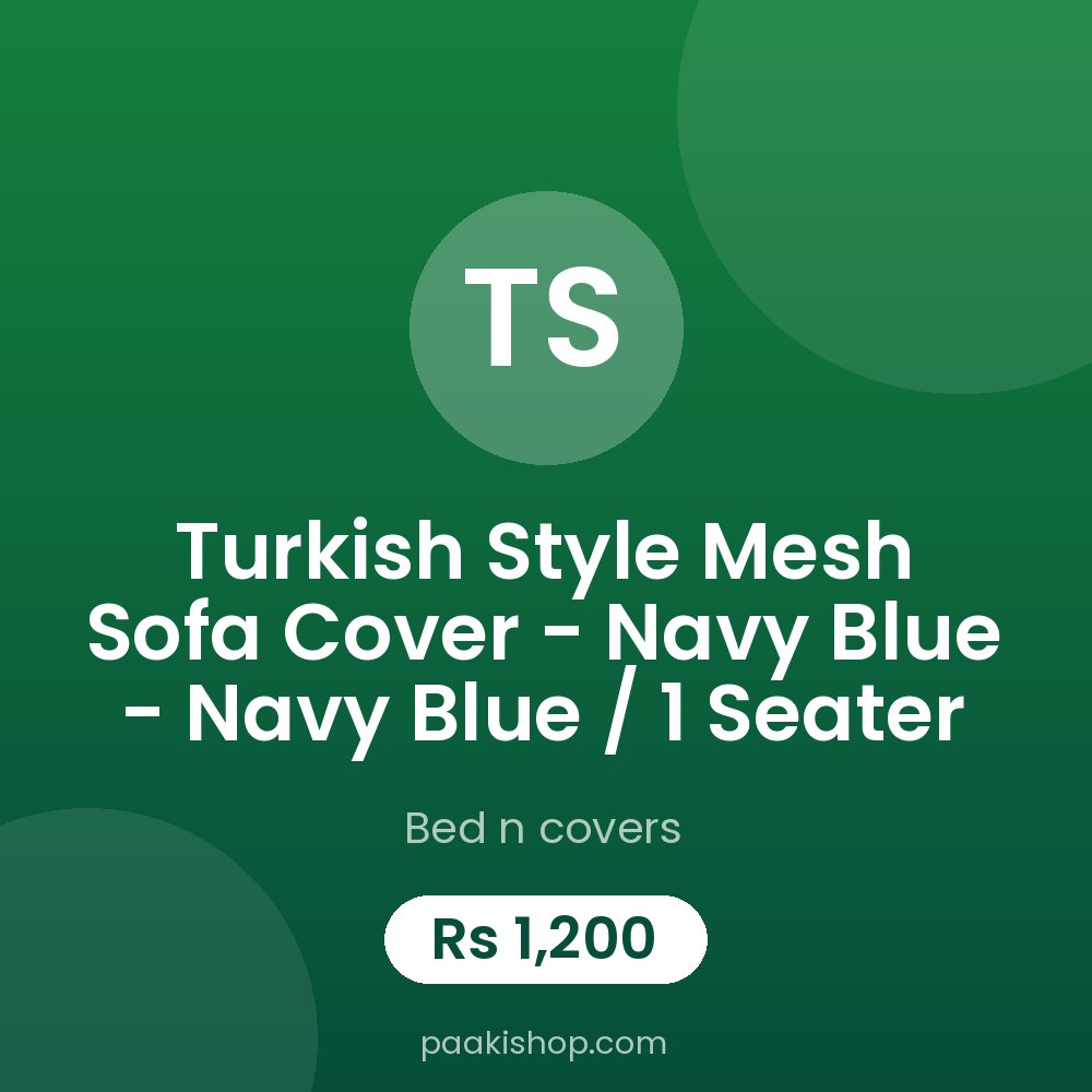 Turkish style Mesh Sofa Cover - Navy Blue - Navy Blue / 1 seater