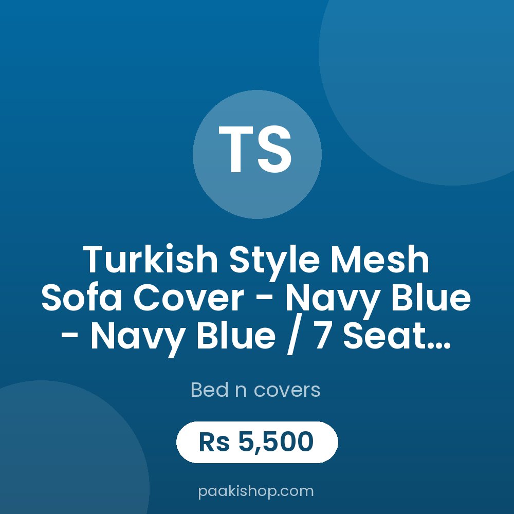 Turkish style Mesh Sofa Cover - Navy Blue - Navy Blue / 7 seater 3+2+1+1