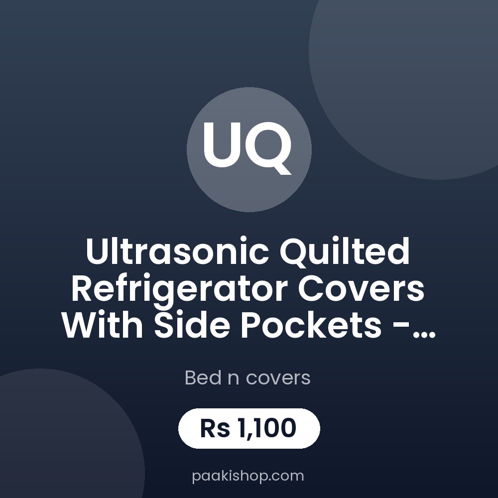 Ultrasonic Quilted Refrigerator Covers With Side Pockets - Blue