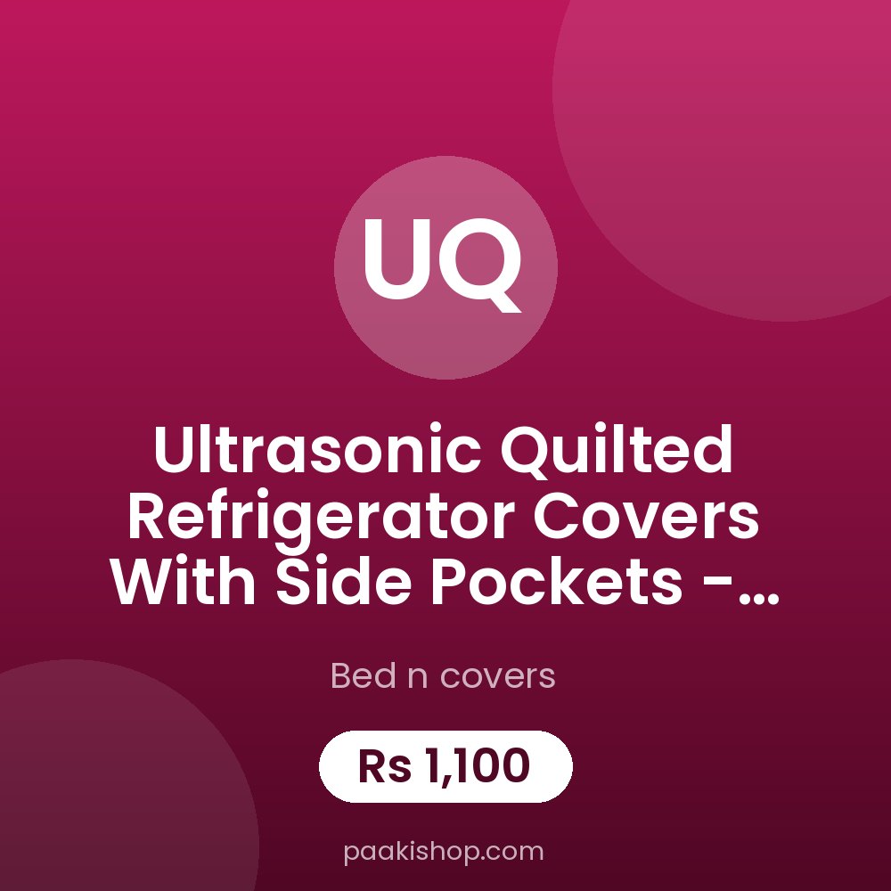Ultrasonic Quilted Refrigerator Covers With Side Pockets - Navy Blue