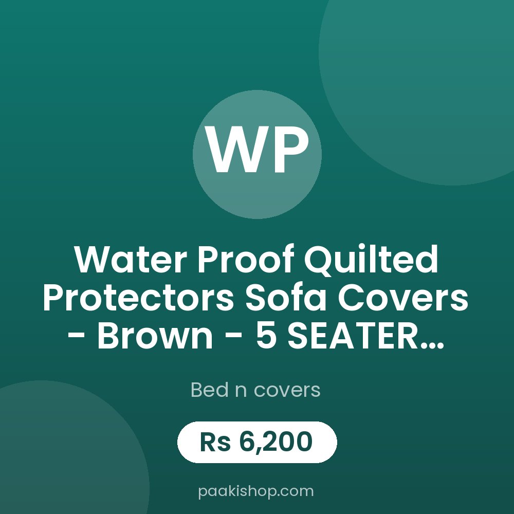 Water proof Quilted Protectors Sofa Covers - Brown - 5 SEATER  3+1+1