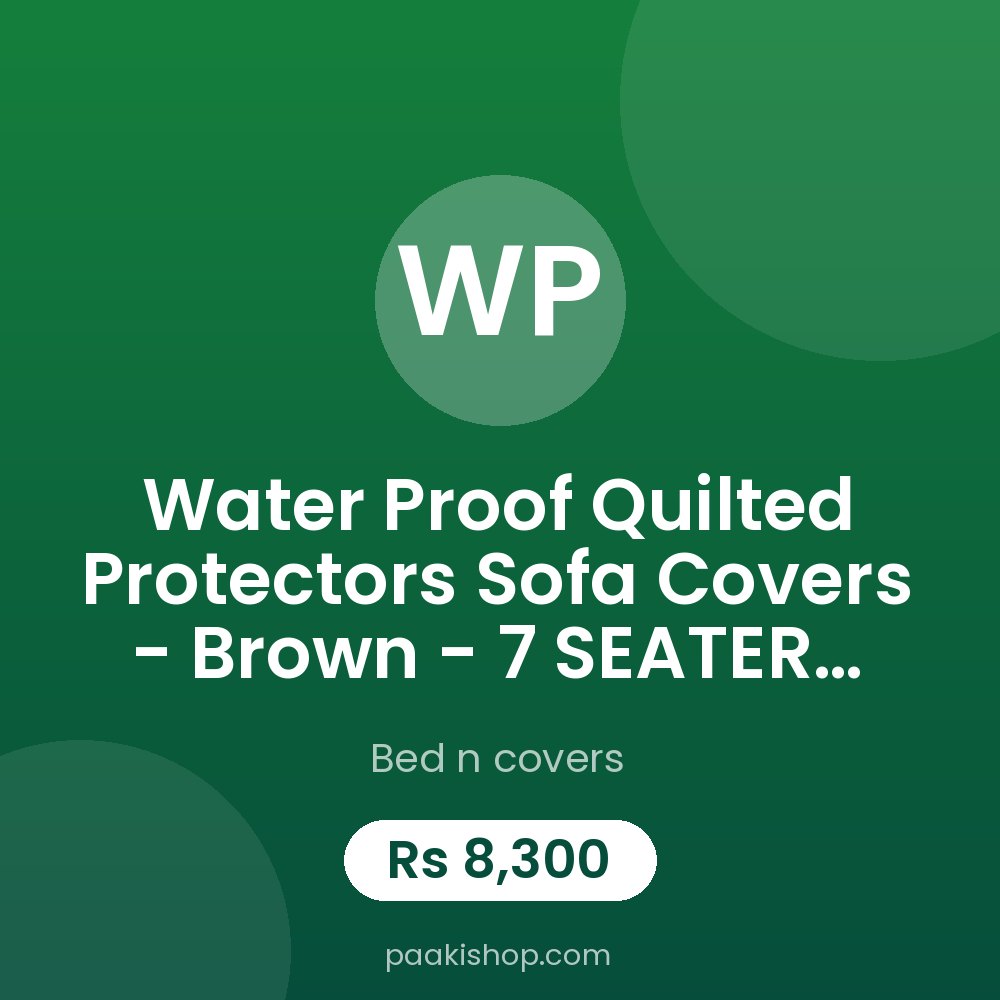 Water proof Quilted Protectors Sofa Covers - Brown - 7 SEATER 3+2+1+1