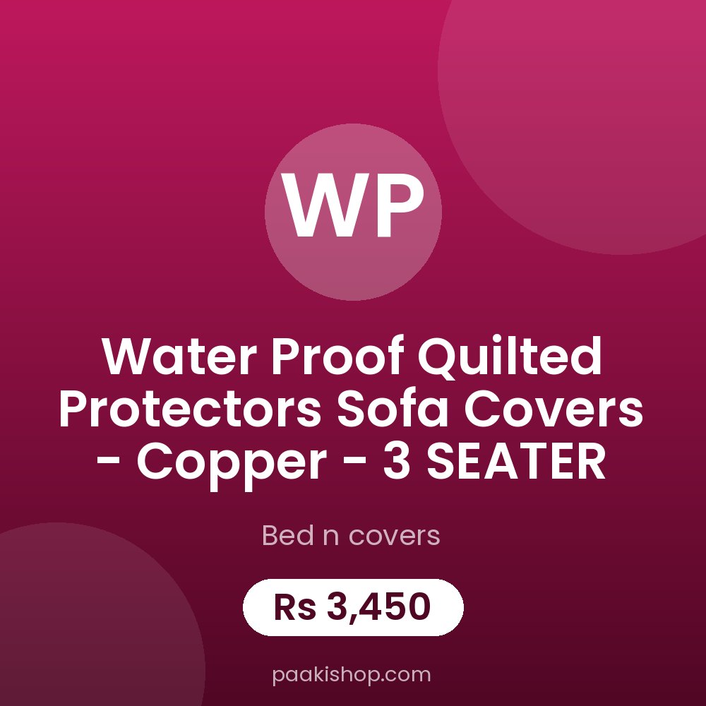 Water proof Quilted Protectors Sofa Covers - Copper - 3 SEATER