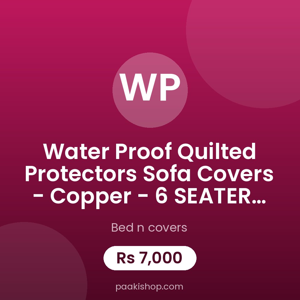 Water proof Quilted Protectors Sofa Covers - Copper - 6 SEATER 3+2+1