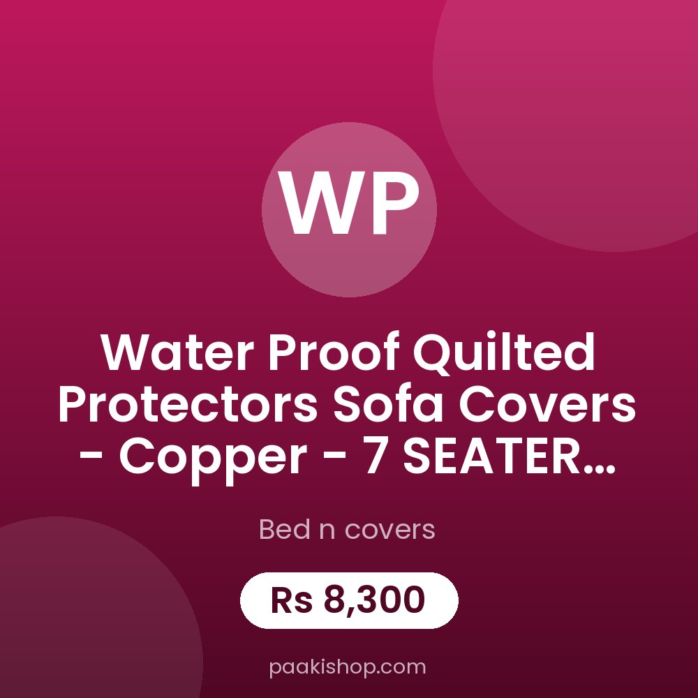 Water proof Quilted Protectors Sofa Covers - Copper - 7 SEATER 3+2+1+1
