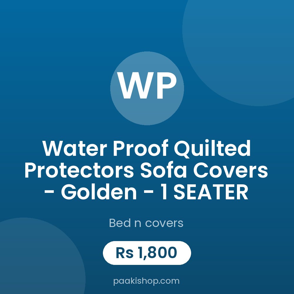 Water proof Quilted Protectors Sofa Covers - Golden - 1 SEATER