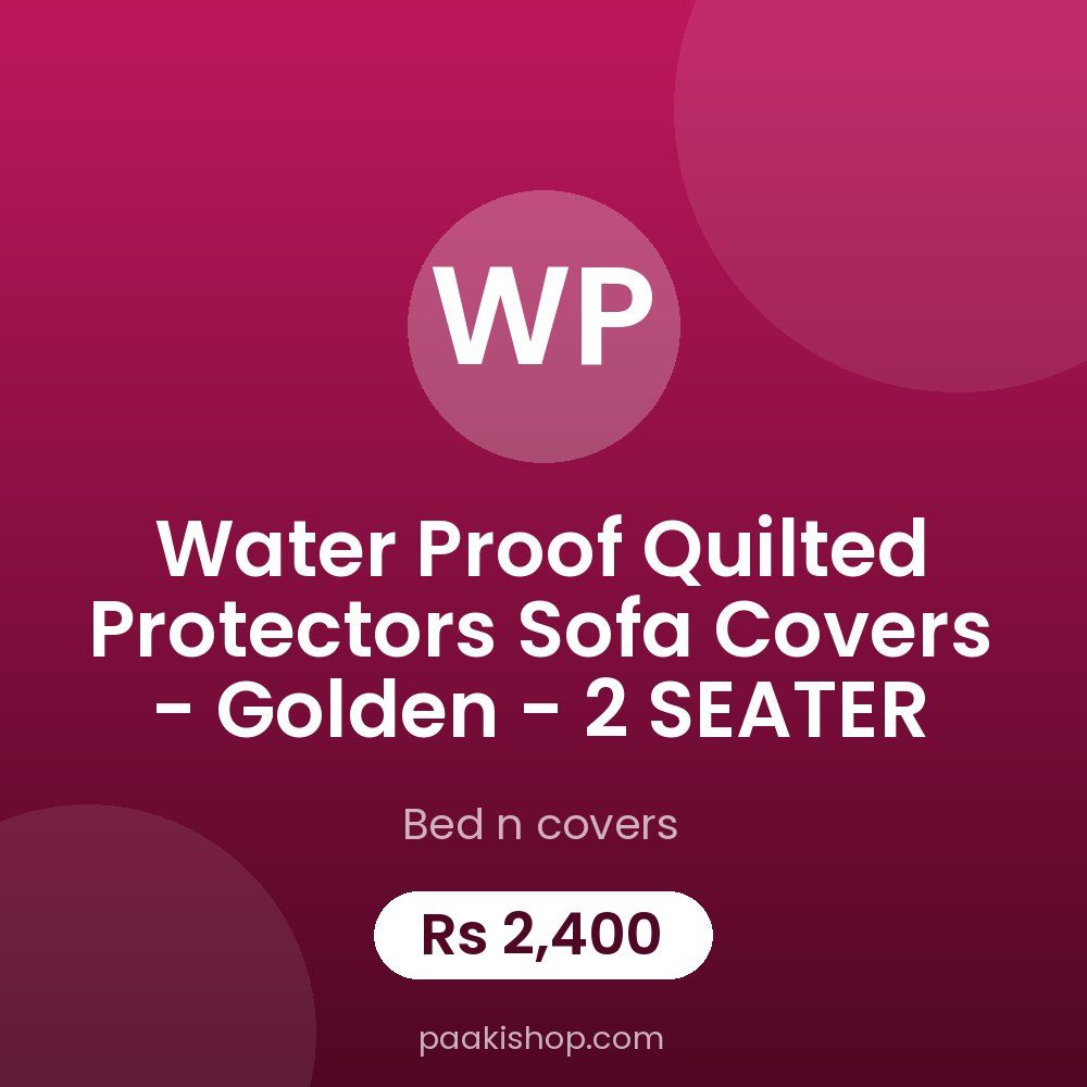 Water proof Quilted Protectors Sofa Covers - Golden - 2 SEATER