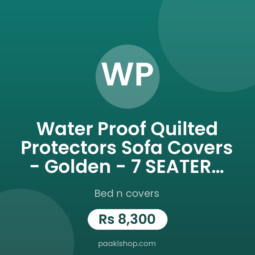 Water proof Quilted Protectors Sofa Covers - Golden - 7 SEATER 3+2+1+1