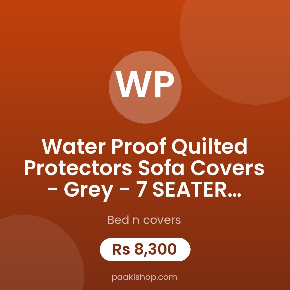 Water proof Quilted Protectors Sofa Covers - Grey - 7 SEATER 3+2+1+1 / Gray