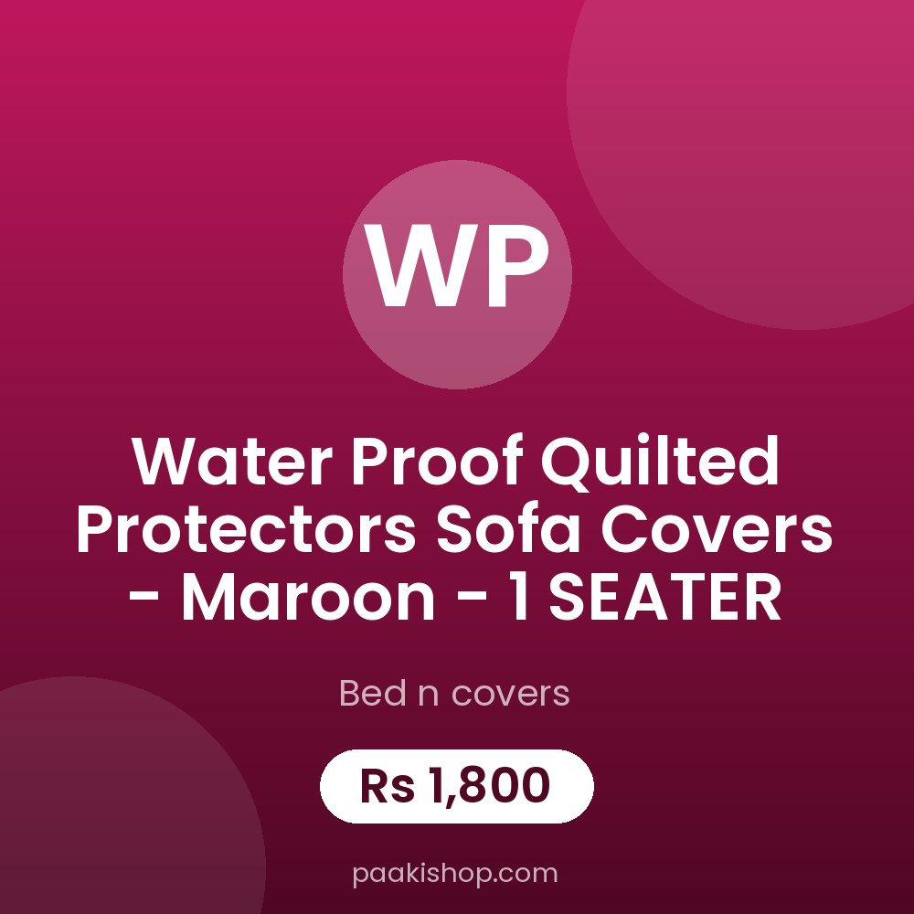 Water proof Quilted Protectors Sofa Covers - Maroon - 1 SEATER