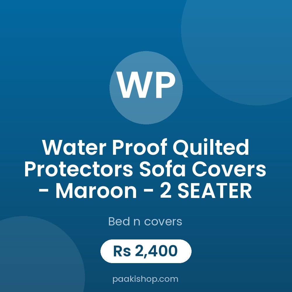 Water proof Quilted Protectors Sofa Covers - Maroon - 2 SEATER