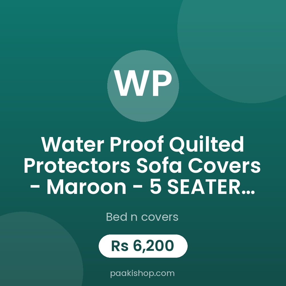 Water proof Quilted Protectors Sofa Covers - Maroon - 5 SEATER  3+1+1