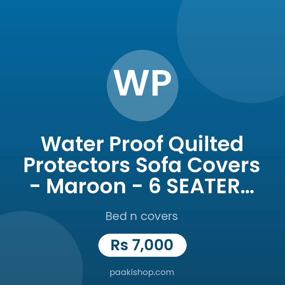 Water proof Quilted Protectors Sofa Covers - Maroon - 6 SEATER 3+2+1