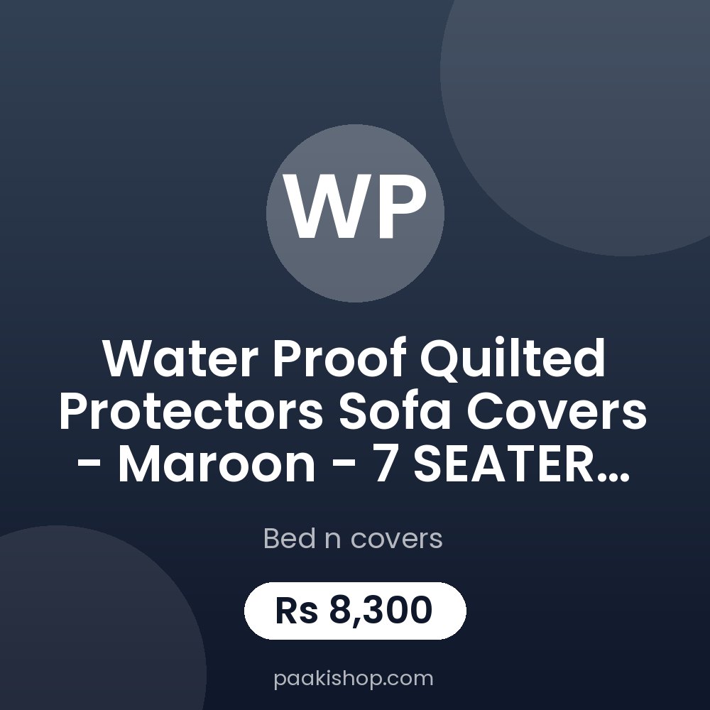 Water proof Quilted Protectors Sofa Covers - Maroon - 7 SEATER 3+2+1+1