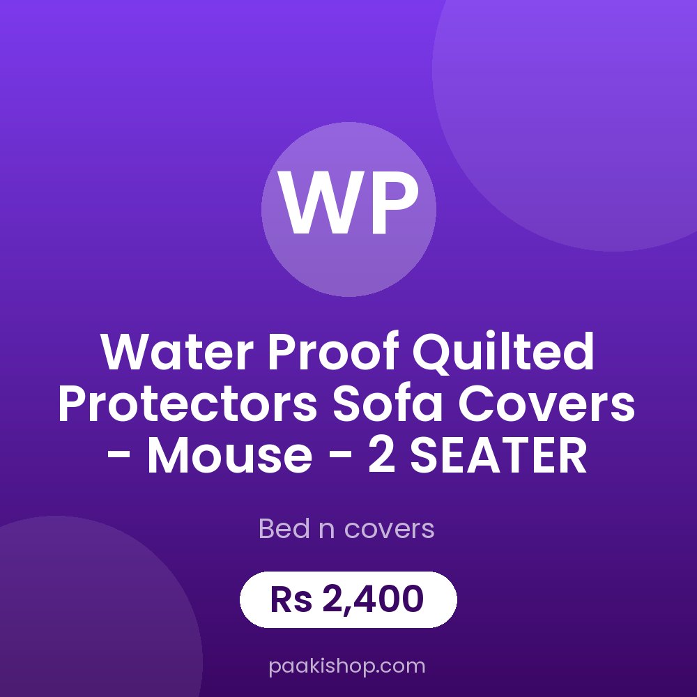 Water proof Quilted Protectors Sofa Covers - Mouse - 2 SEATER