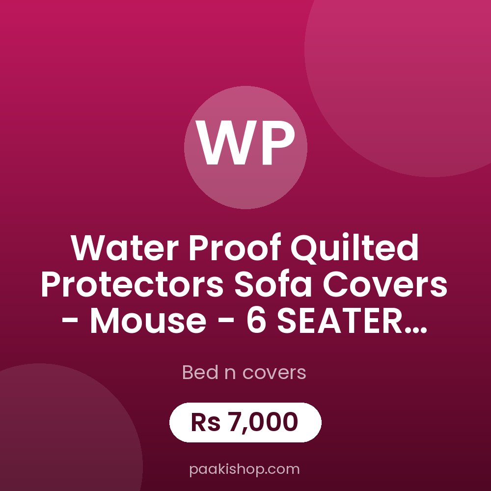 Water proof Quilted Protectors Sofa Covers - Mouse - 6 SEATER 3+2+1