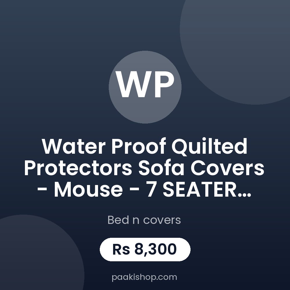Water proof Quilted Protectors Sofa Covers - Mouse - 7 SEATER 3+2+1+1