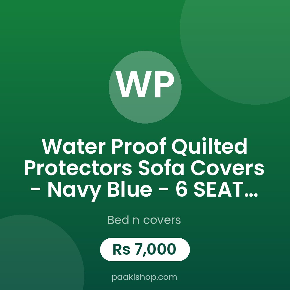 Water proof Quilted Protectors Sofa Covers - Navy Blue - 6 SEATER 3+2+1