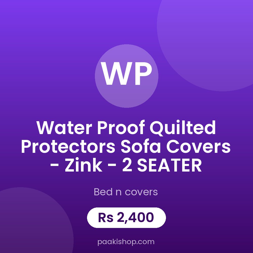 Water proof Quilted Protectors Sofa Covers - Zink - 2 SEATER